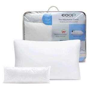 NEW Coop Home Goods Standard Medium Machine Washable Adjustable Cloud Pillow